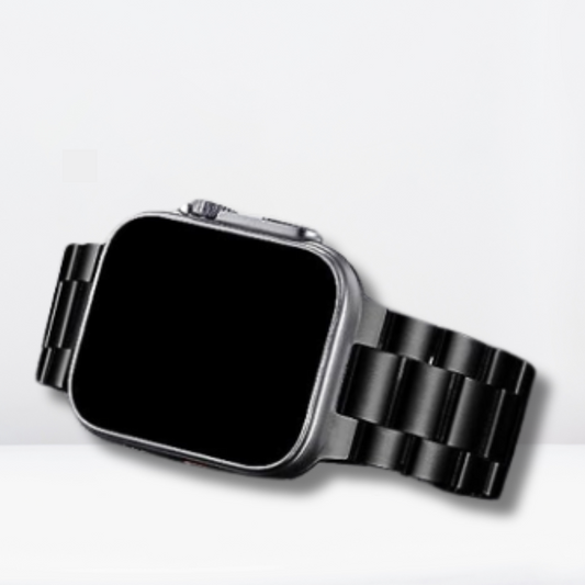 Slim Stainless Steel High-Quality iWatch Strap with Bumper Case (Black)