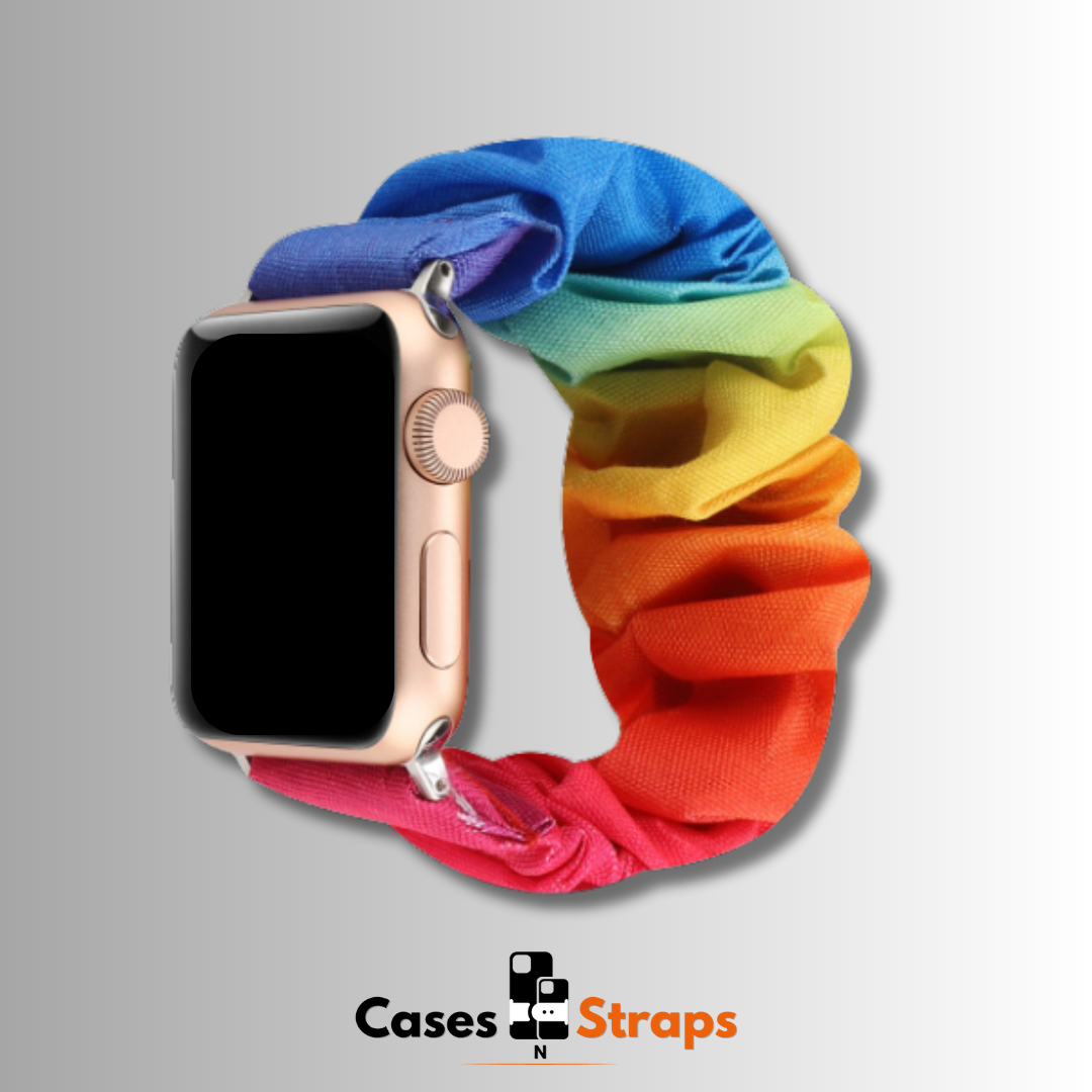 Soft Scrunchie iWatch Band (Rainbow)