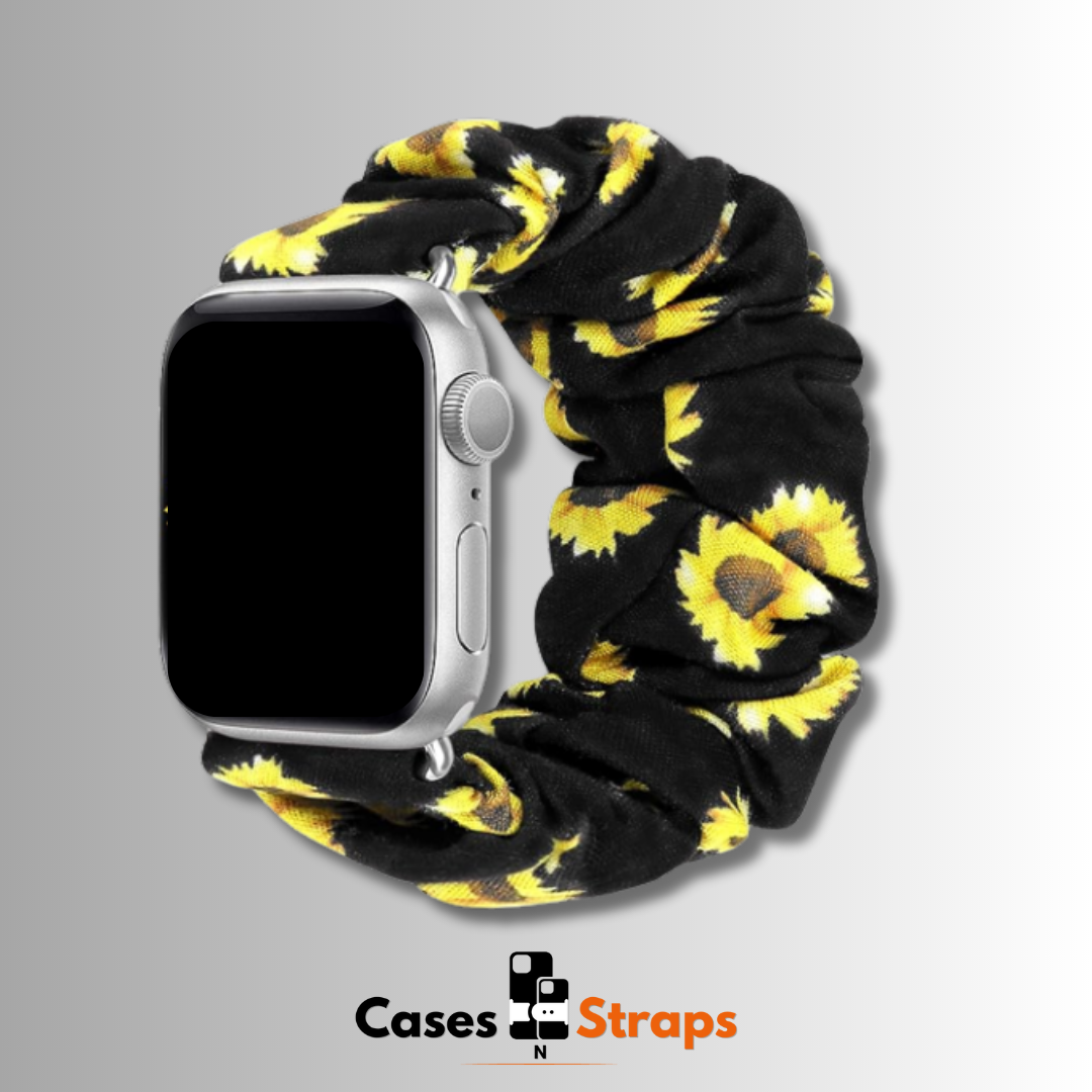 Soft Scrunchie iWatch Band (Sunflower Black)