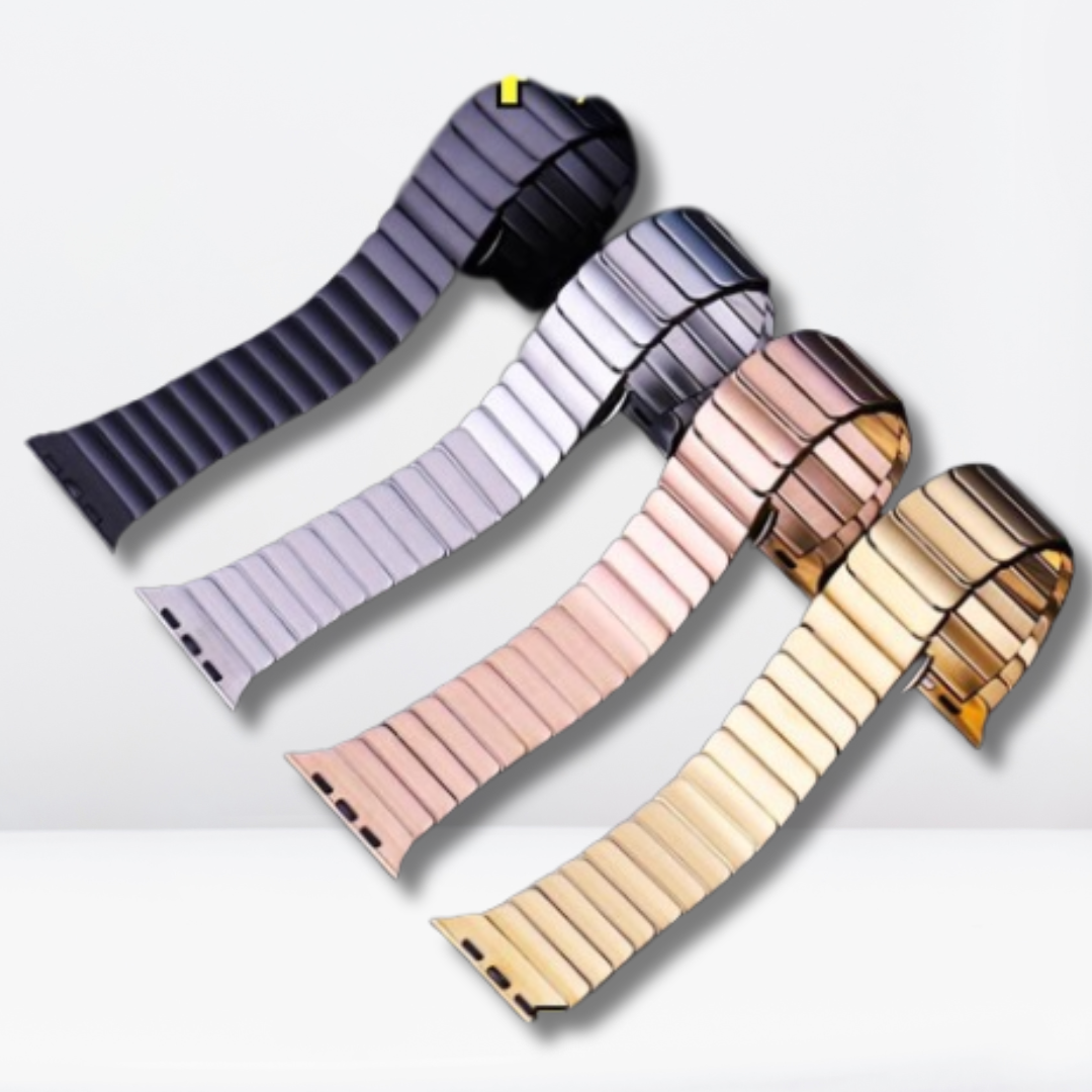 Straight Look Stainless Steel iWatch Band for 42/44/45/49 MM (Silver)