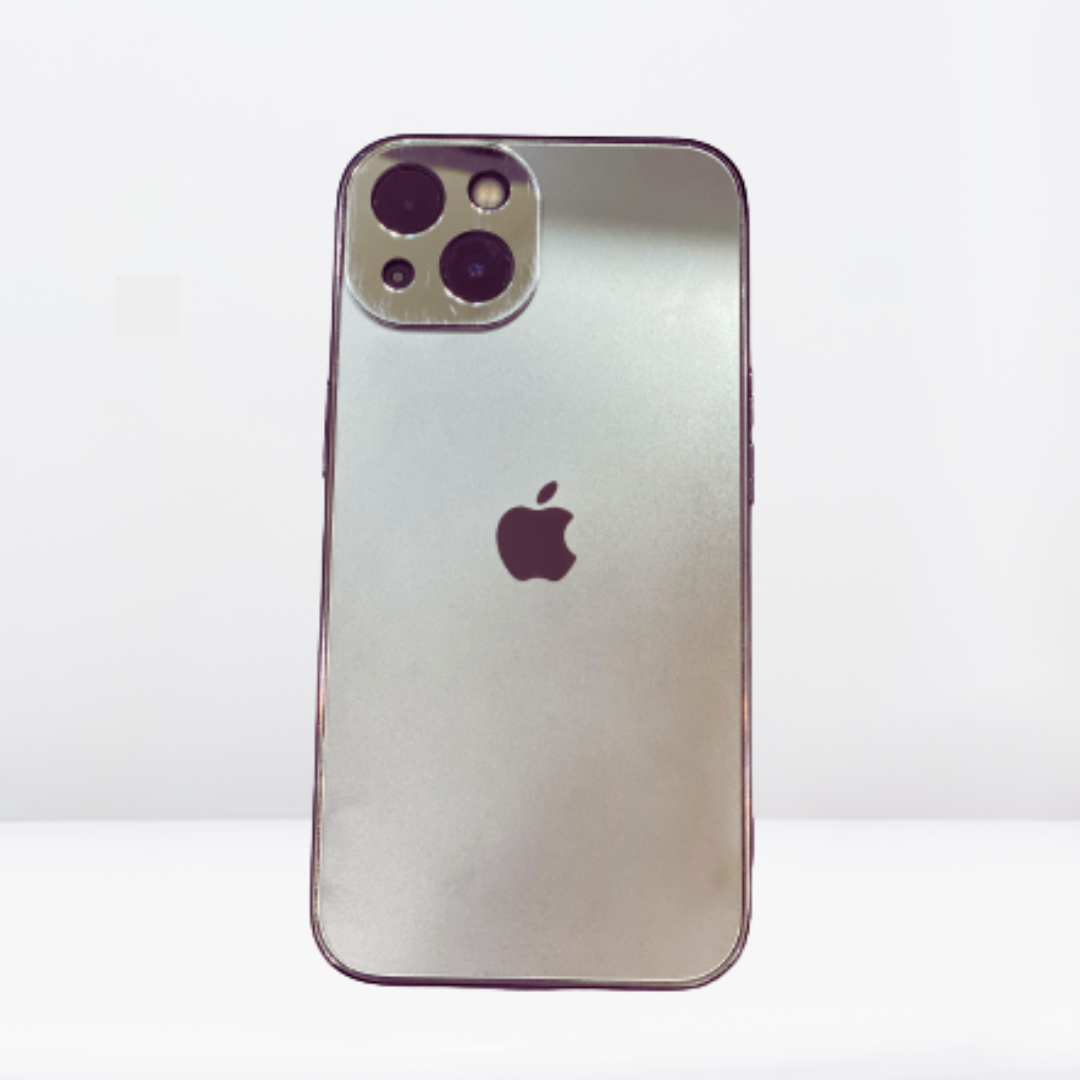 Titanium Look Camera Protector Metal iPhone Case with Logo 11/12/13/14