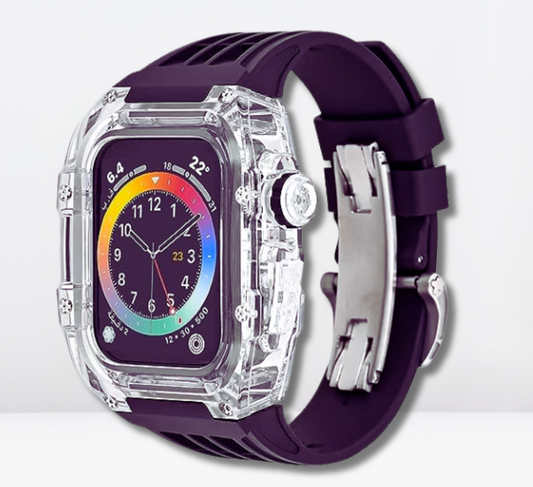 Luxury fully transparent poly carbonate Modification Kit for iWatch Black Color