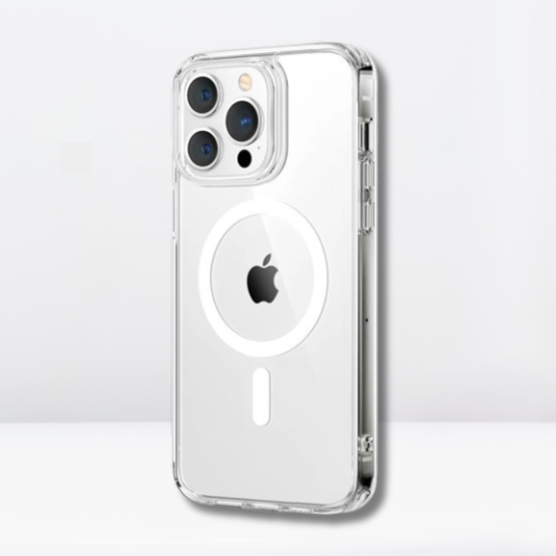 Transparent MagSafe Case for iPhone 14 Series (TPU + Poly Carbonate | Crystal Clear)