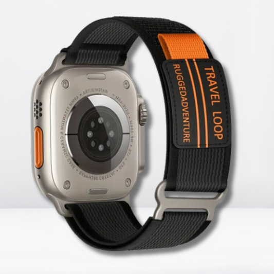 Travel Loop Rugged Adventure Nylon Strap for iWatch 42/44/45/49 MM (Black)