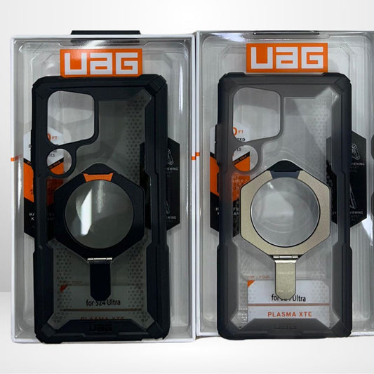 UAG Plasma XTE Stand MagSafe ,Rugged Protective Case for S25 Ultra (Natural Titanium/Black)