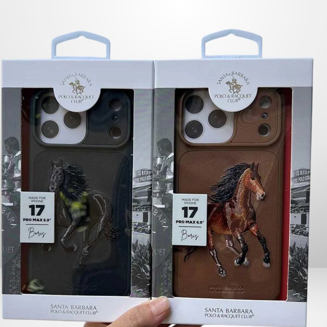 US POLO Boris Club Series Leather Case for iPhone 17 Series (BLACK)