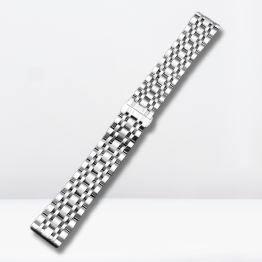 Vintage Stainless Steel iWatch Strap with Bumper Case (Silver)