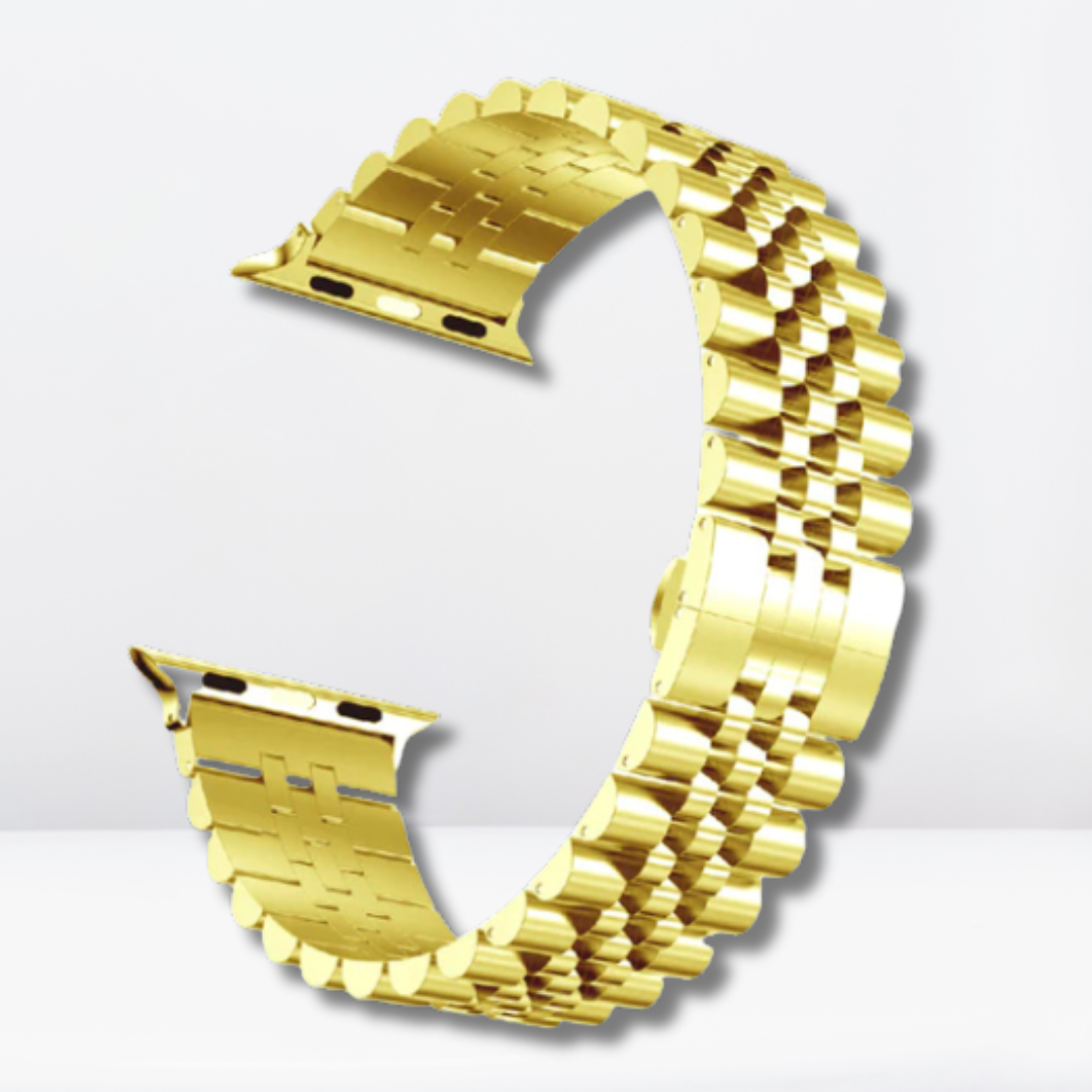 Vintage One Shade Stainless Steel iWatch Strap (Gold)