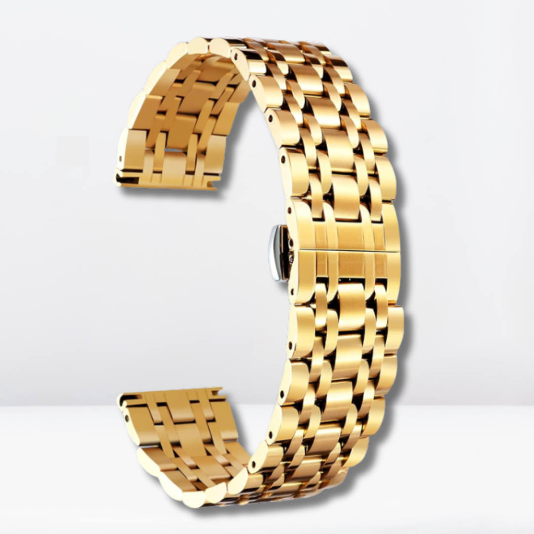Vintage Stainless Steel iWatch Strap (Gold)