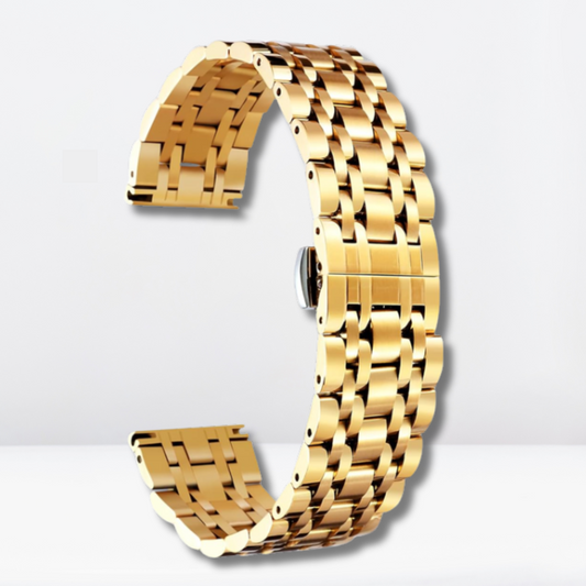 Vintage Stainless Steel iWatch Strap (Gold)