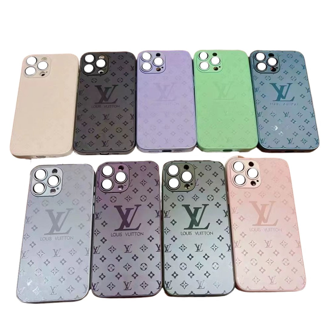 Premium LV Matt AG-Glass Case for iPhone 13/14/15 Series