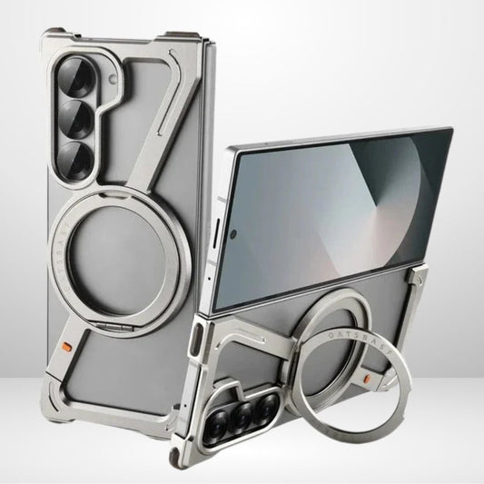 Z Metal Frameless Case with MagSafe Magnetic Stand for samsung Galaxy Z Fold5/Fold6
