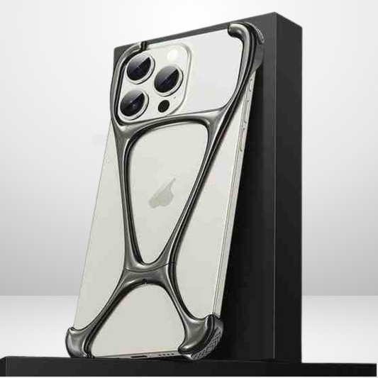 Zinc Alloy Metal Removable X Type Rimless Case for iPhone13/14/15 series