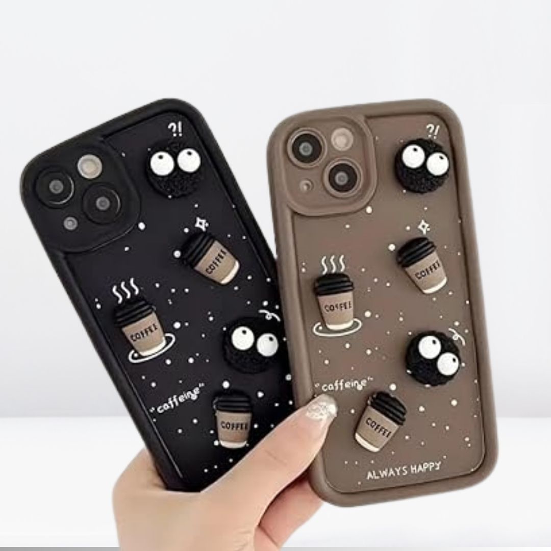 3D Silicone Cute Coffee Case for iPhone 14/15/16 series