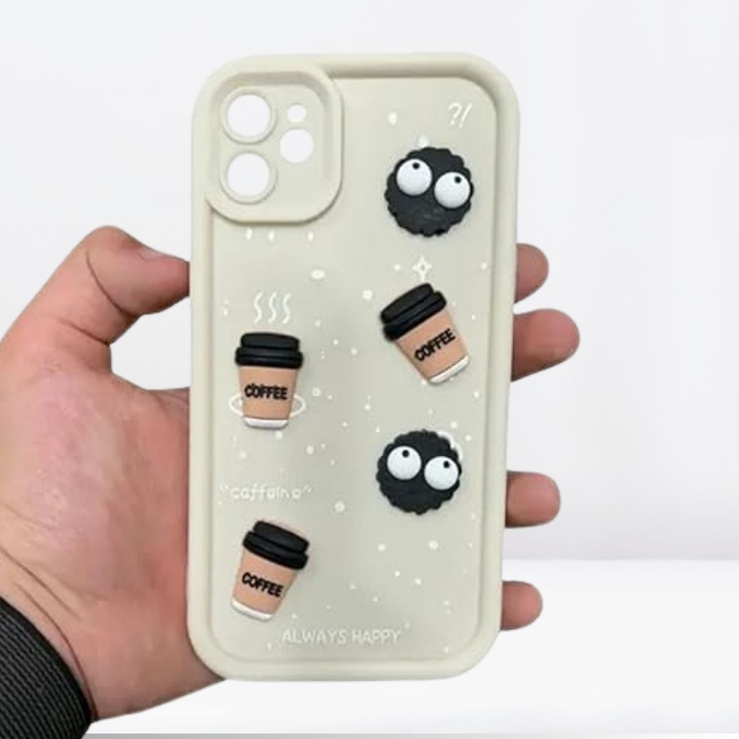 3D Silicone Cute Coffee Case for iPhone 14/15/16 series