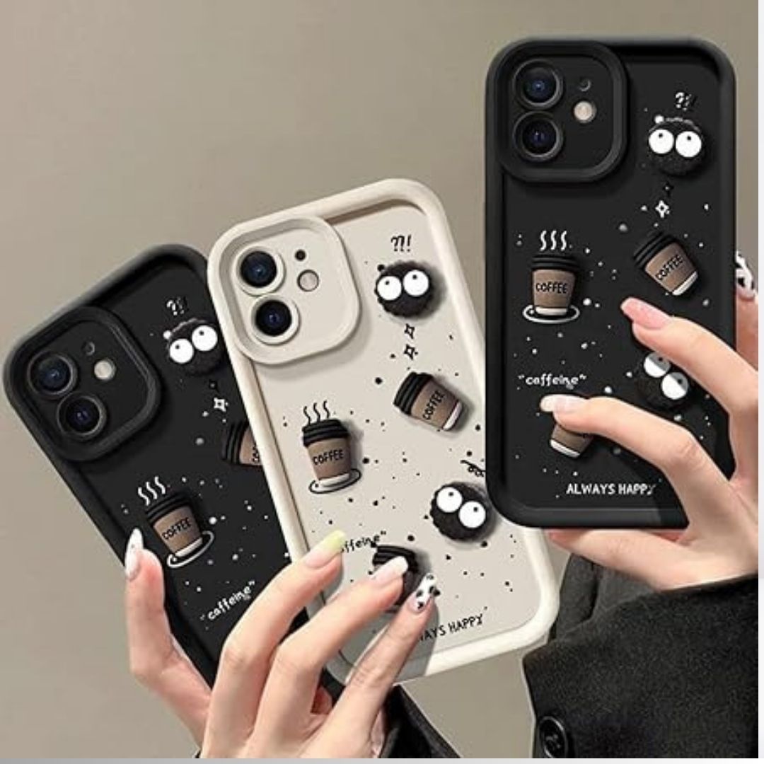 3D Silicone Cute Coffee Case for iPhone 14/15/16 series