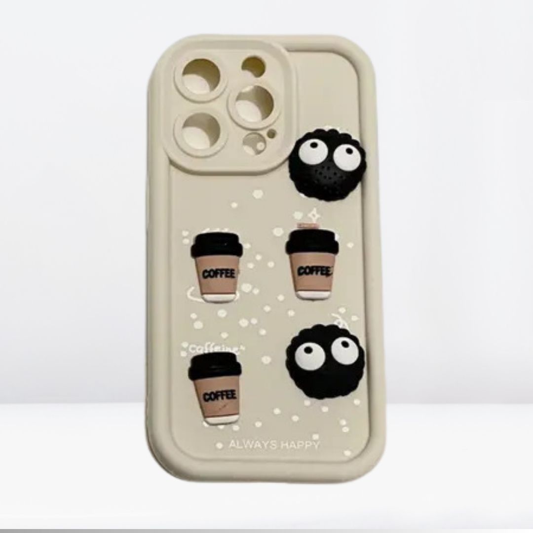 3D Silicone Cute Coffee Case for iPhone 14/15/16 series