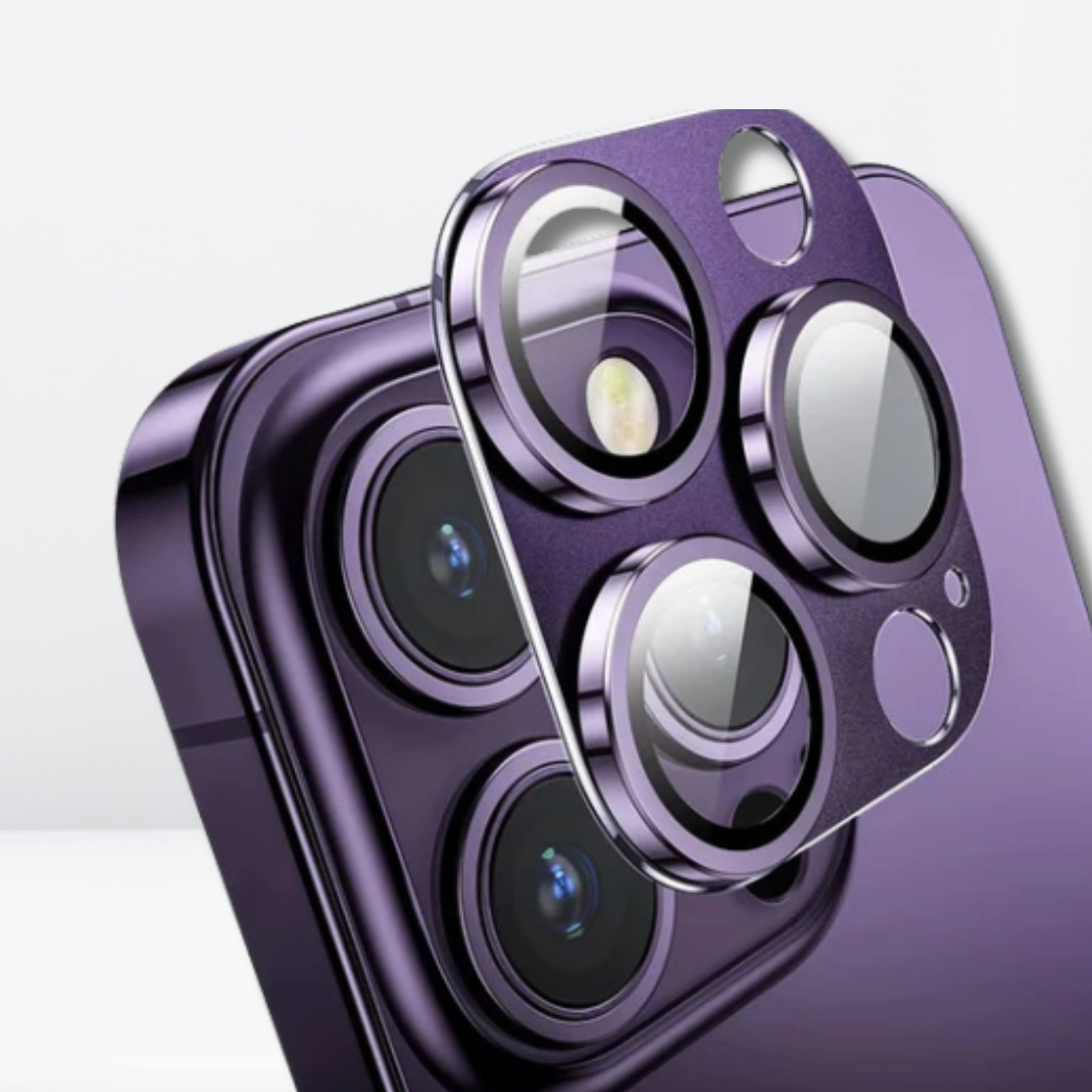 9H Metal Tempered Glass Aviation Aluminum Camera Protection Lenses (Purple)