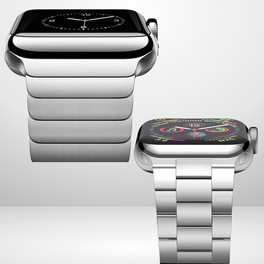 BUY COMBO of Stainless Rado Look Strap & Stainless Steel Strap for iWatch in sizes 42/44/45/49MM