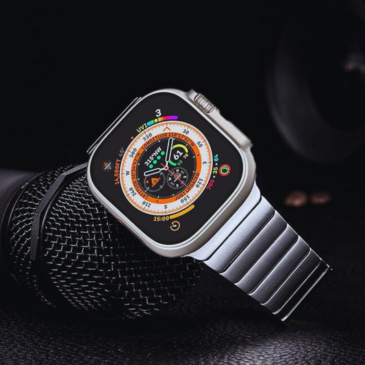 BUY COMBO of Stainless Rado Look Strap & Stainless Steel Strap for iWatch in sizes 42/44/45/49MM