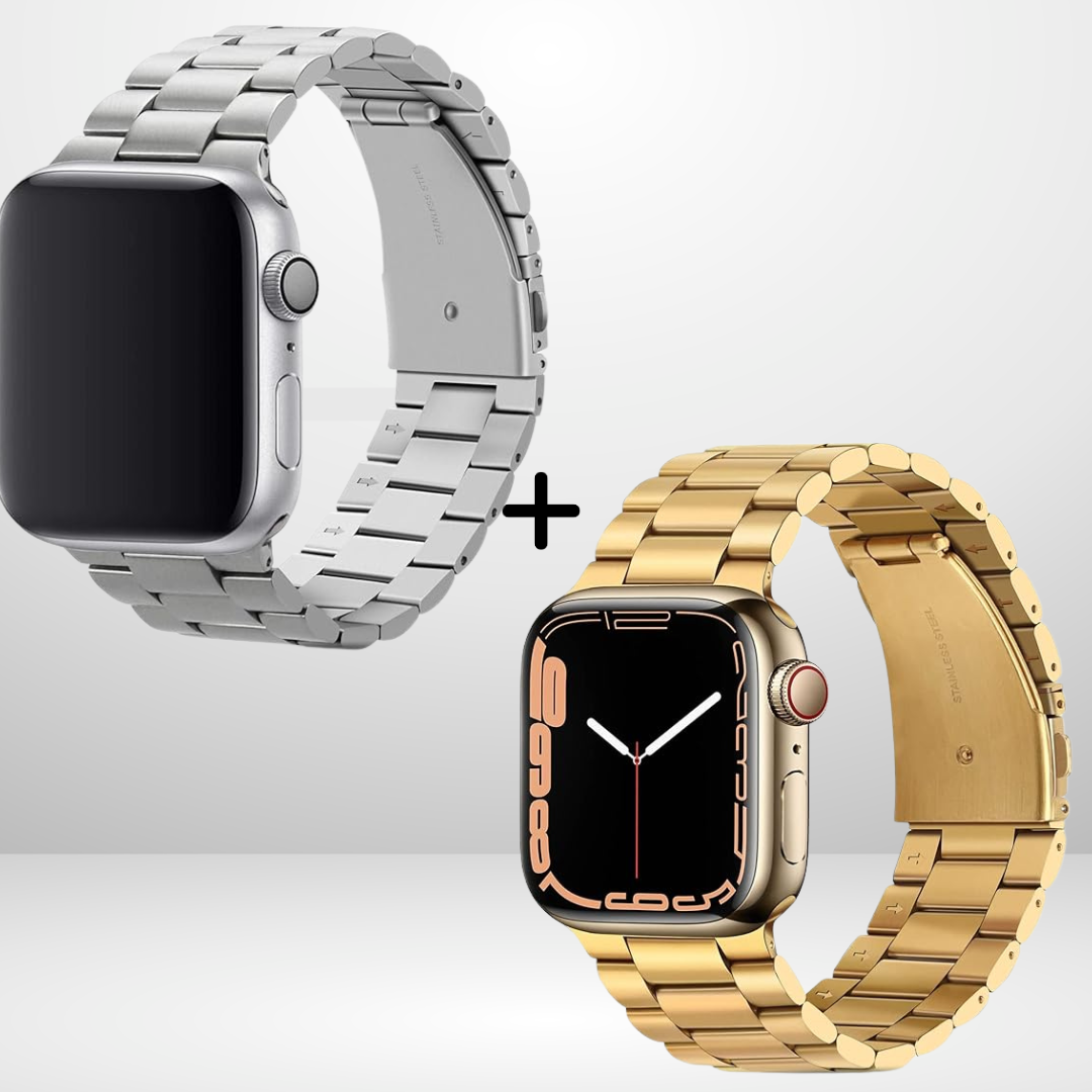 BUY COMBO of Two Stainless Steel straps for iWatch 42/44/45/49MM