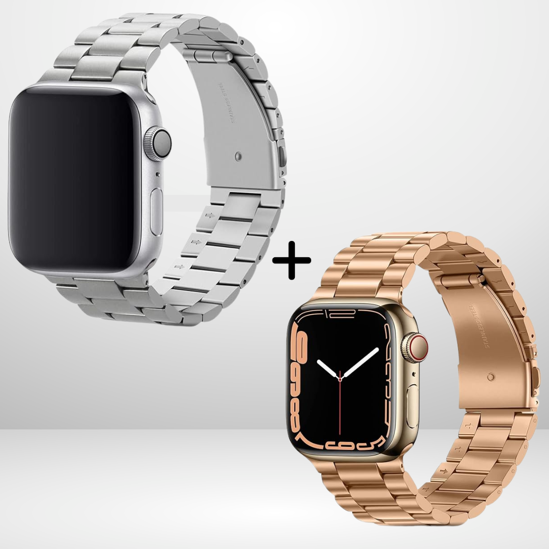 BUY COMBO of Two Stainless Steel straps for iWatch 42/44/45/49MM