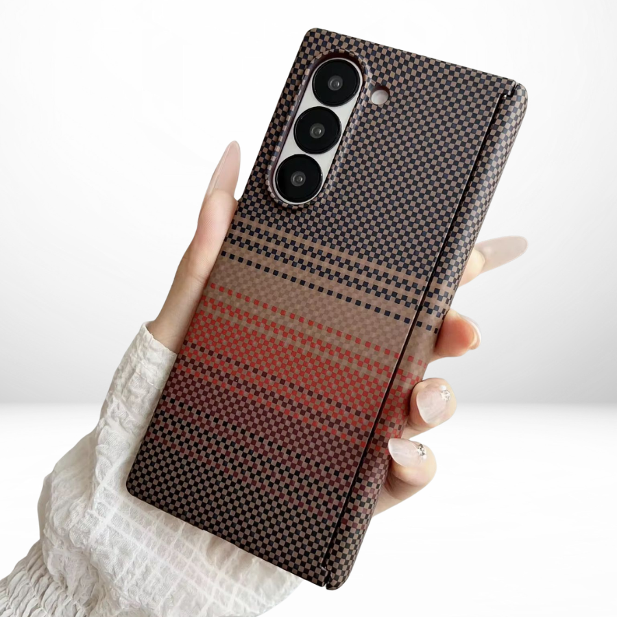 Carbon Fiber Kevlar Texture Case with MagSafe for Samsung Fold 6/ Fold 7