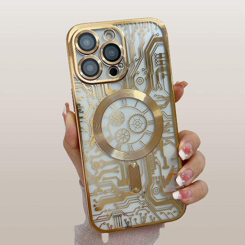 Circuit Diagram Pattern MagSafe Plating Case for iPhone 14/Pro/Pro Max