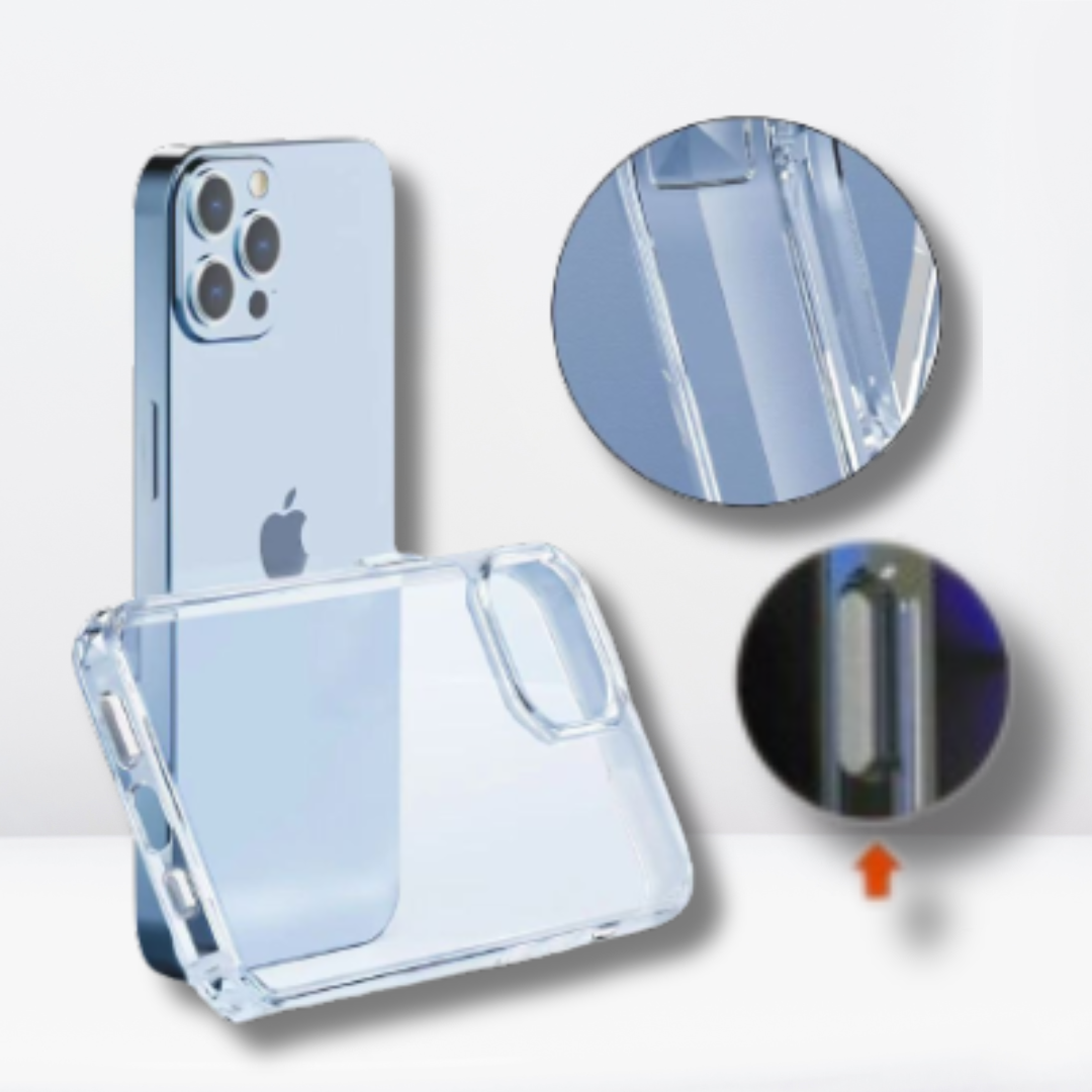 Crystal Clear Hard Case with Soft Edges, along with a Dust-Proof Net iPhone 12/13/14 Series