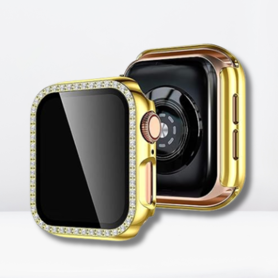 Diamond Bumper Case without Tempered Glass for iWatch (Gold)