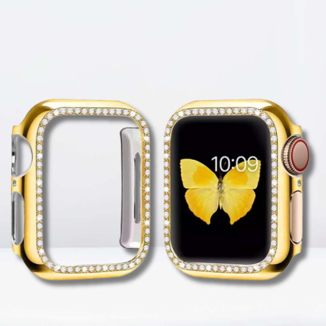 Diamond Bumper Case without Tempered Glass for iWatch (Gold)