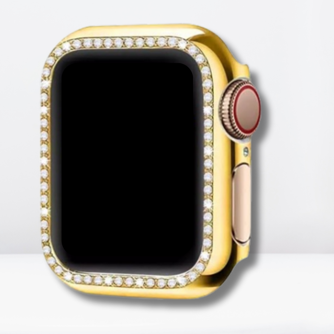 Diamond Bumper Case without Tempered Glass for iWatch (Gold)