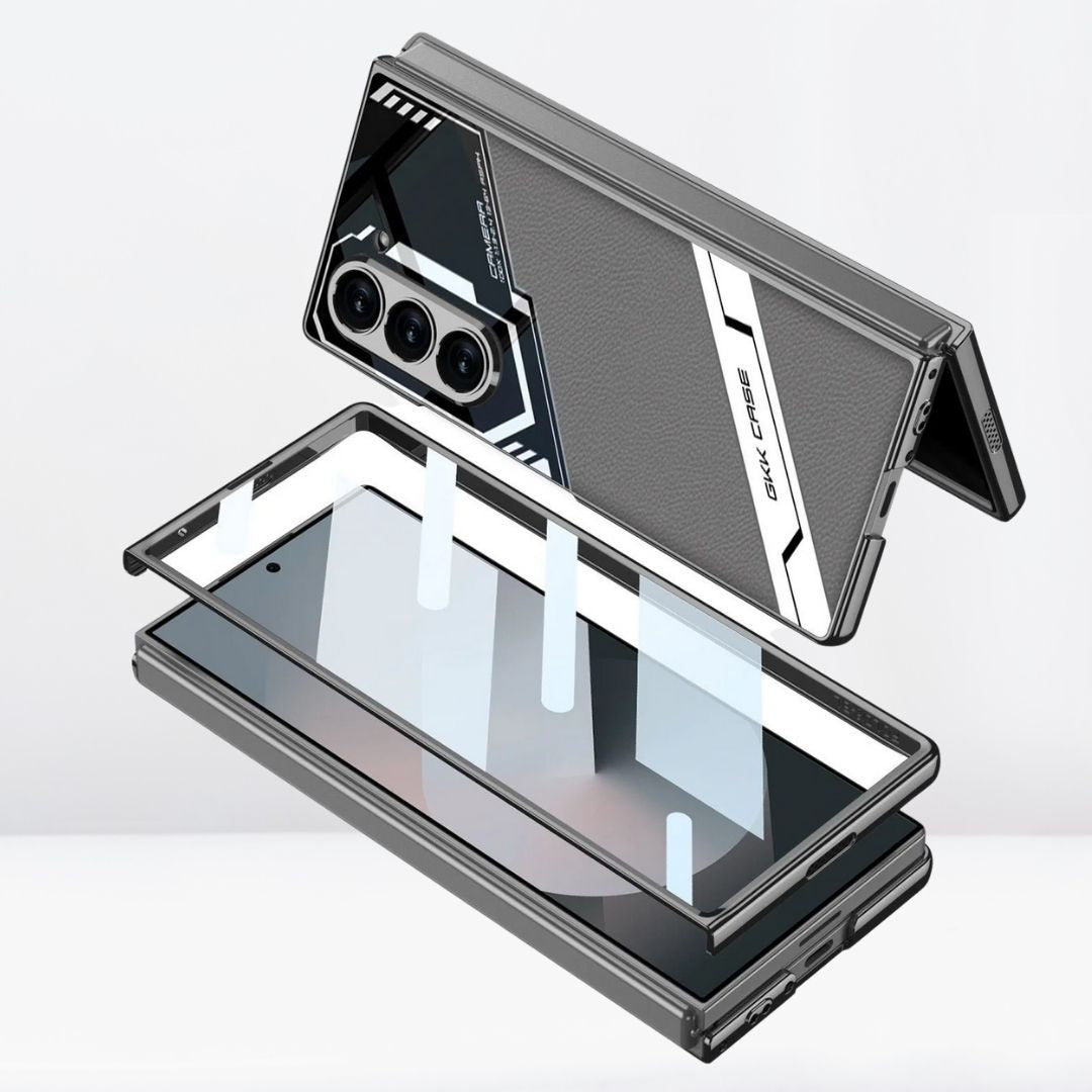 G.K.K Electroplated Sport Design Case With Front Glass for Samsung Galaxy Z Fold 6