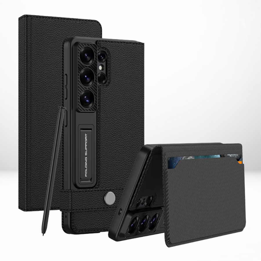 GKK Sweat Leather Flip Case with Card Holder & Stand for Samsung Galaxy S26 Ultra