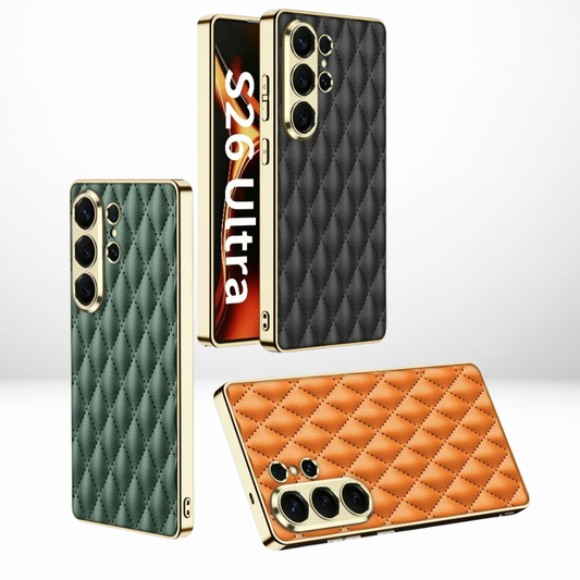 GKK Cushion Leather Case with Front Glass for Samsung Galaxy S26 Ultra