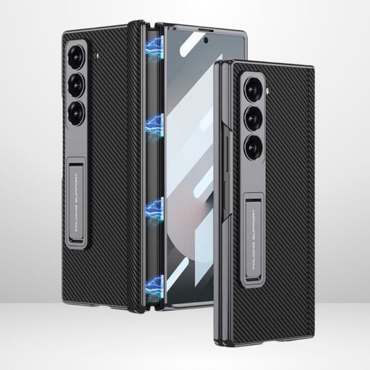 GKK Leather Platinum Series Case with Hinge, Glass & Stand for Galaxy Z Fold 7