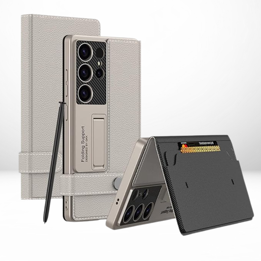 GKK Sweat Leather Flip Case with Card Holder & Stand for Samsung Galaxy S25 Ultra