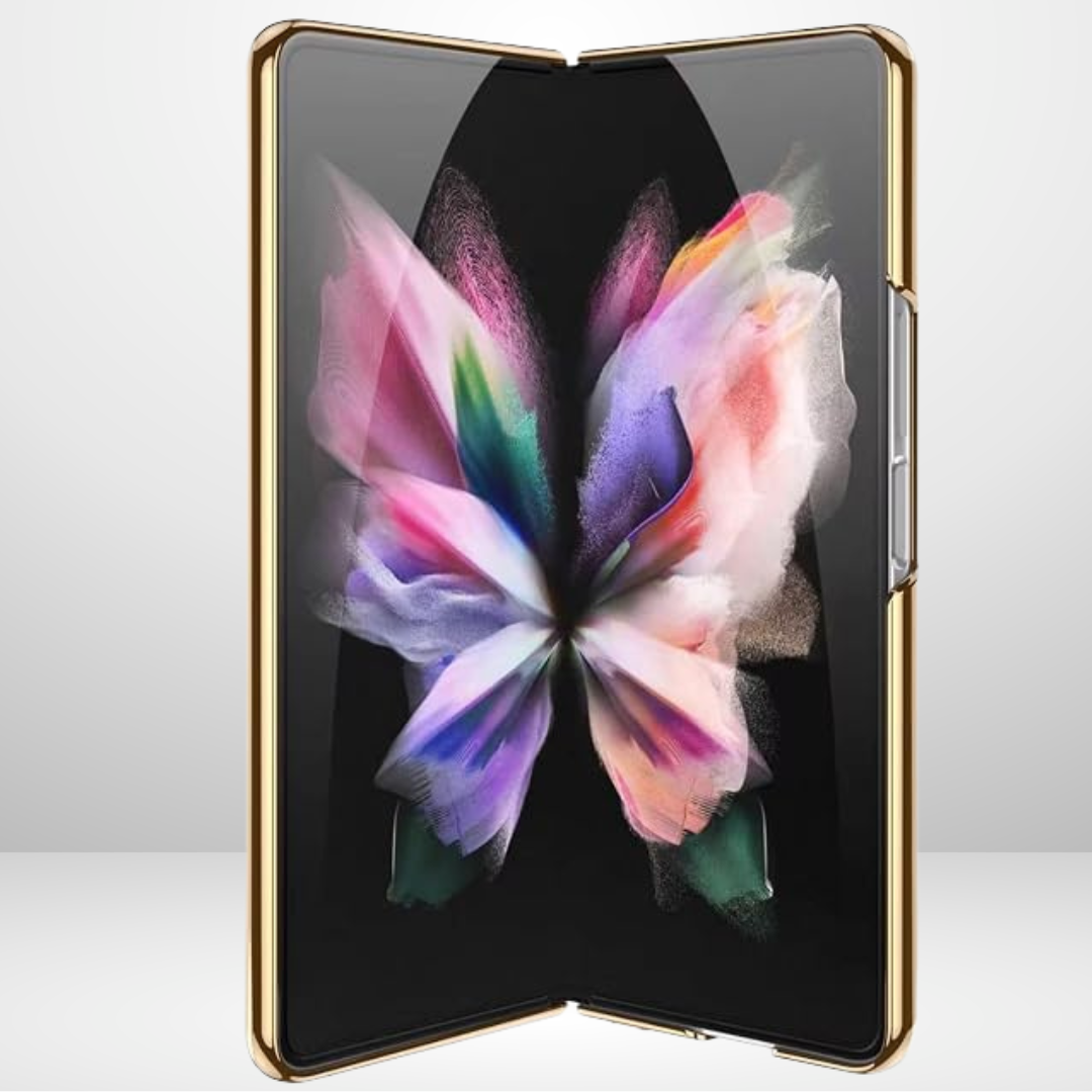 Gold Edge Deer Glass Case for Samsung Galaxy Z Fold 7