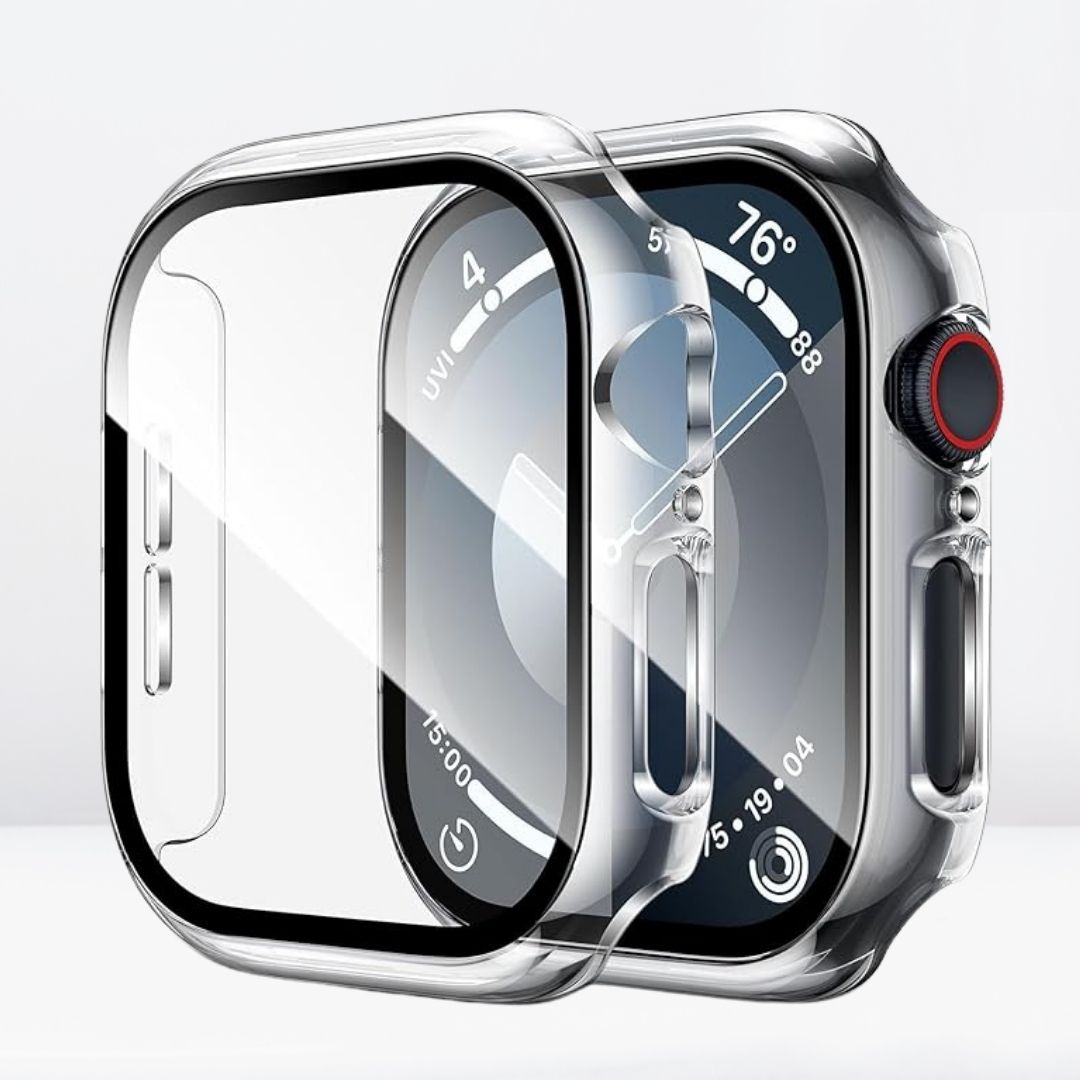 Hard PC Protective Case with Tempered Glass Screen Protector iWatch Series 10 (42/46 MM)