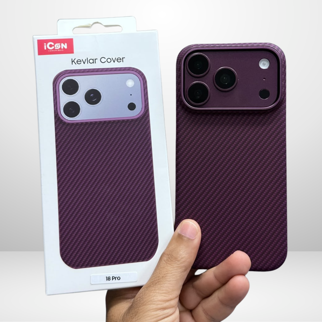 Icon Carbon Fiber kevlar Side Cut Slim MagSafe Case for iPhone 18 Series