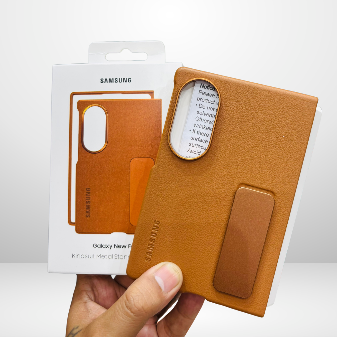 KINDSUIT Leather Case with Metal Stand for Samsung Galaxy Z Fold8 Wide