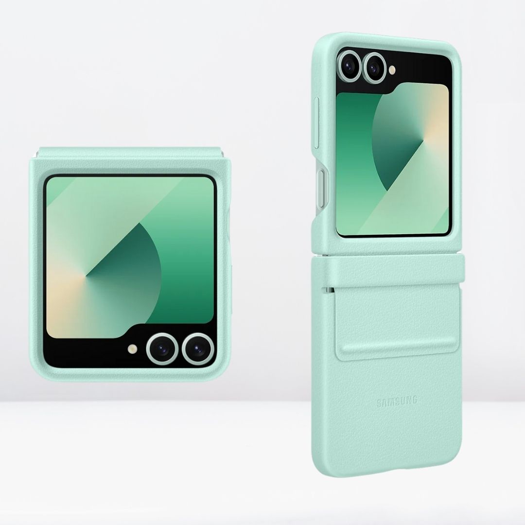 Kindsuit Leather Case for Samsung Galaxy Z Flip 6 (Mint Green)