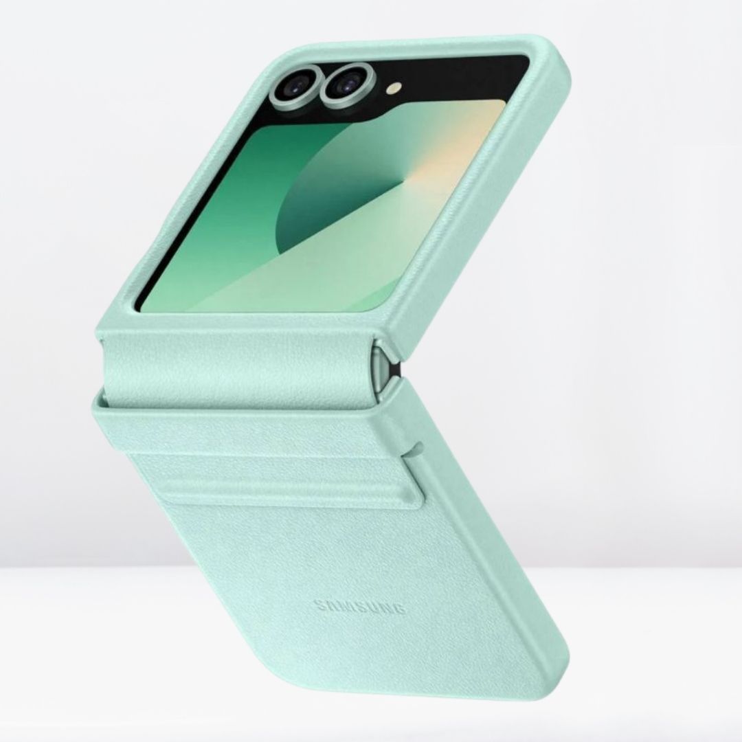 Kindsuit Leather Case for Samsung Galaxy Z Flip 6 (Mint Green)