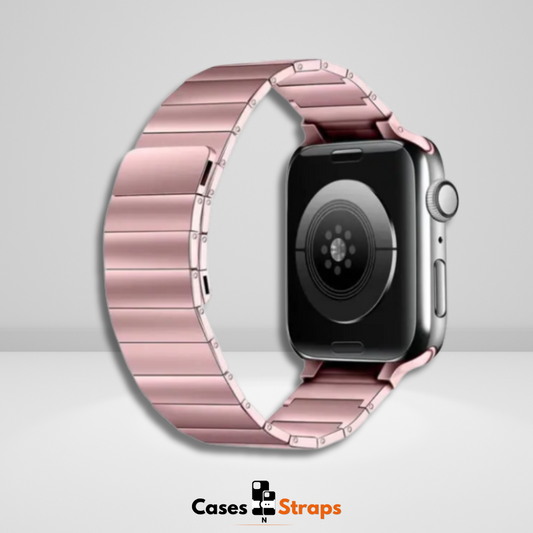 Luxury Rose Gold Metallic Magnetic Link Band For iWatch