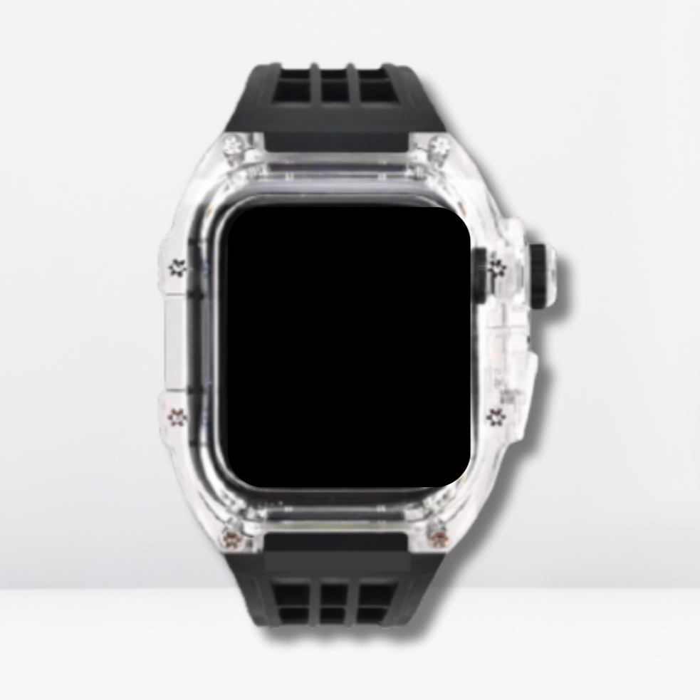 Luxury fully transparent poly carbonate Modification Kit for iWatch Black Color