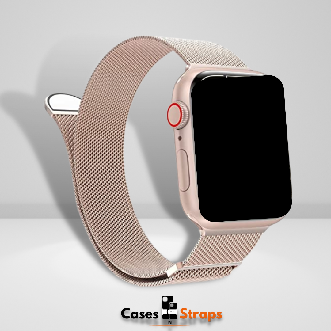 Magnetic Milanese Mesh Loop iWatch Strap Gold Color