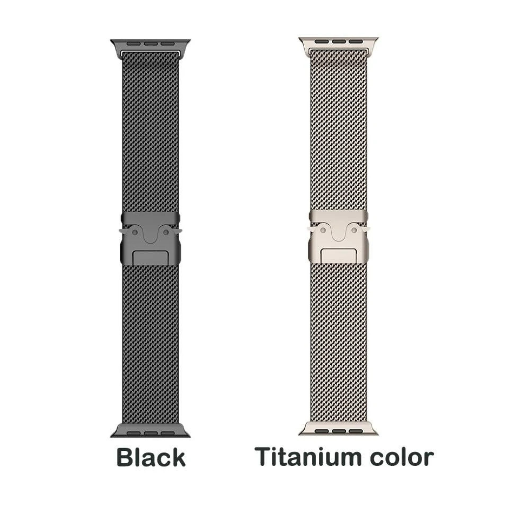 Milanese Loop Chain for iWatch 10 Series (44/45/46/49 MM) (BLACK)