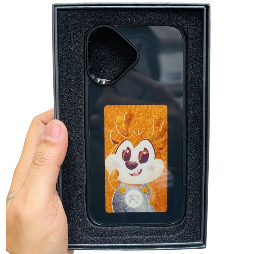 NFC DIY E-ink Screen Phone Case 17/ 17 Pro/ 17 Pro Max (Black)