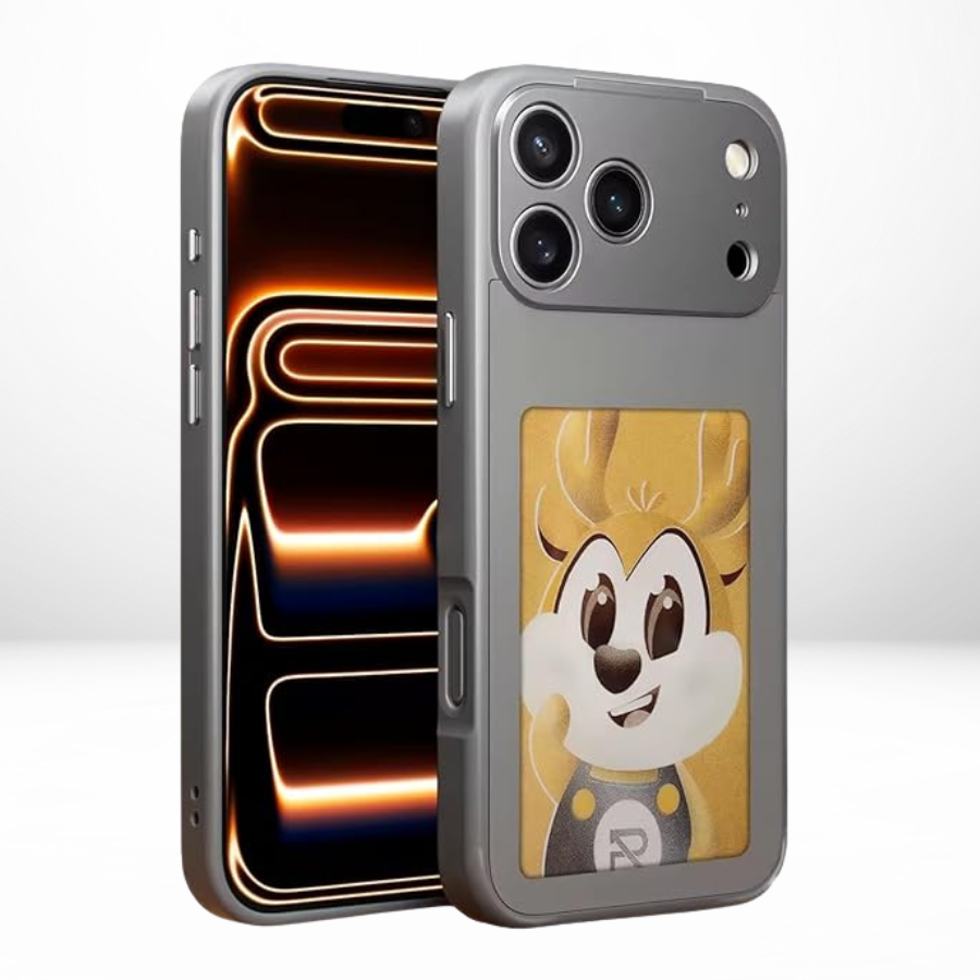 NFC DIY E-ink Screen Phone Case 17 Pro/ 17 Pro Max (Grey)