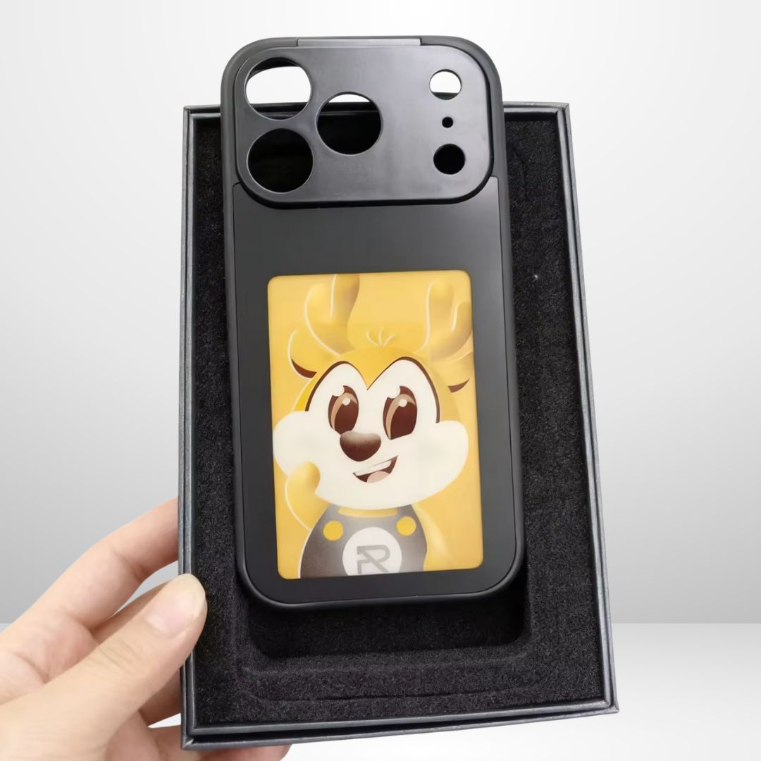 NFC DIY E-ink Screen Phone Case 17 Pro/ 17 Pro Max (Black)